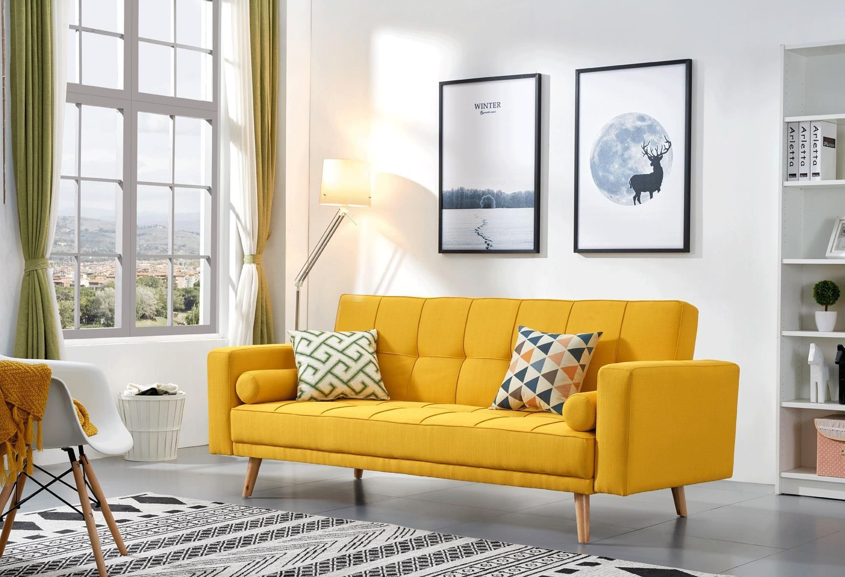 Transform Your Living Room with a Bold Yellow Sofa