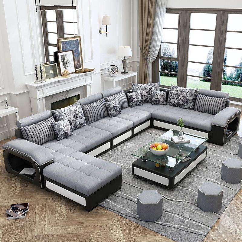 Living Room L Shaped Living Room Wooden Sofa Design / Harvir Wooden ... with regard to