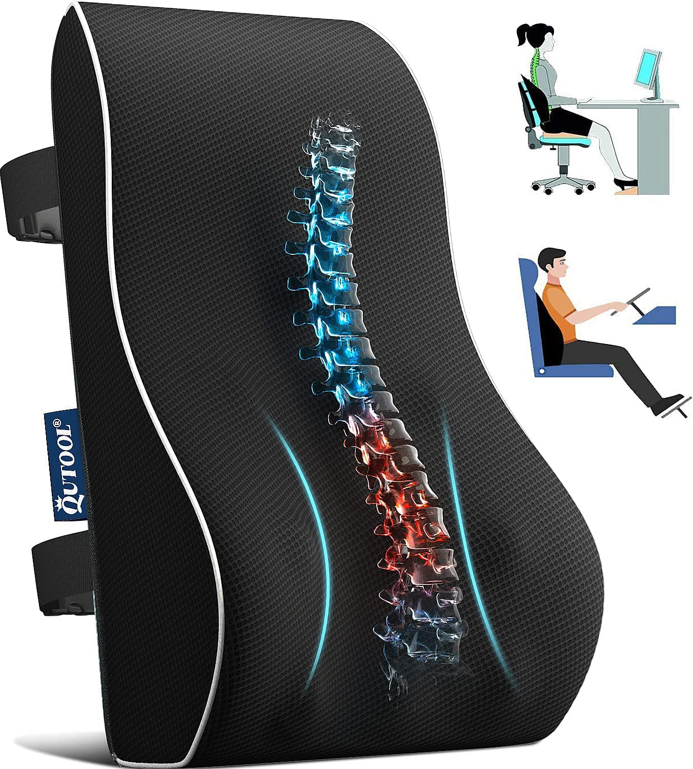 Lumbar Support Pillow For Office Chair Back Support Pillow For Car ... with From Back Pain to Bliss How the Right Office Chair on Wheels Can Transform Your Day