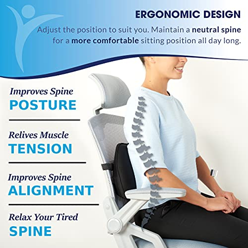 Lumbar Support Pillow For Office Chair - Lower Back Support Posture ... with My Journey to a Pain-Free Back Thanks to This Office Chair