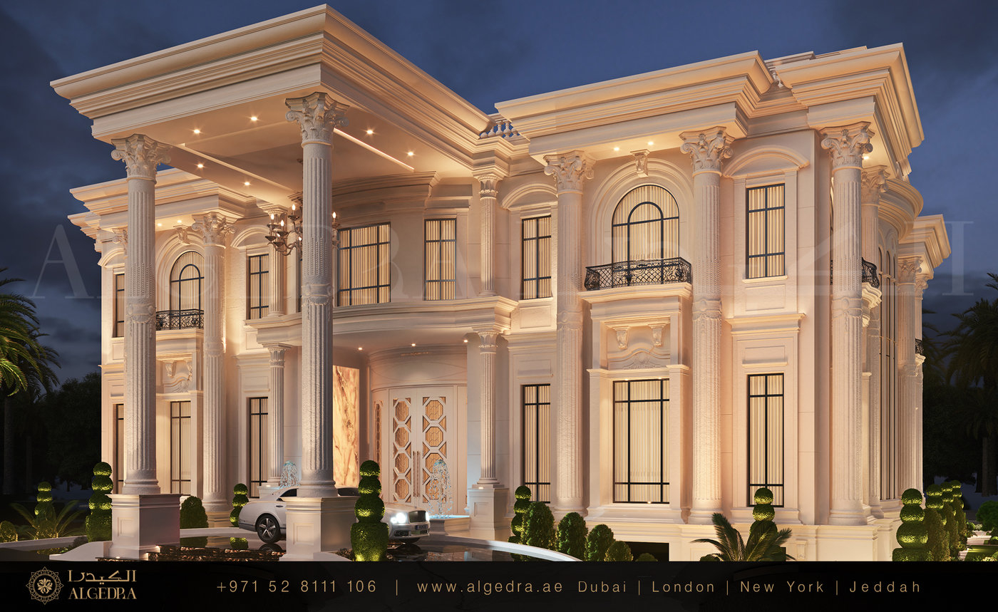 Luxurious Neo-Classic Villa Exterior Design By Algedra Interior Design ... within Classic Home Design Ideas