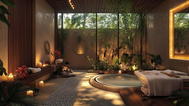 Luxurious Spa Retreat With Relaxing Ambiance | Premium Ai-Generated Image pertaining to