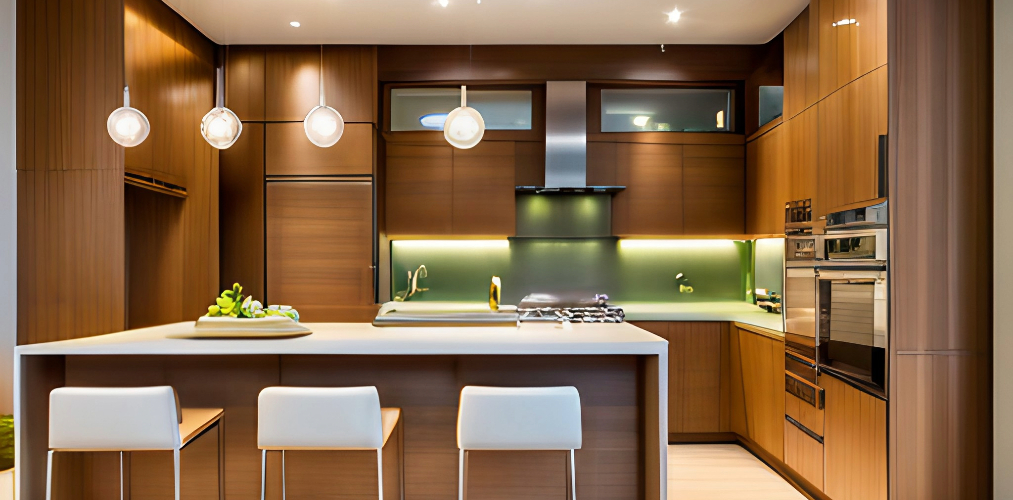 Luxury Modern Kitchen Design With Wood Cabinets | Beautiful Homes within Unlocking the Versatility of Wood Cabinets in Modern Kitchen Aesthetics