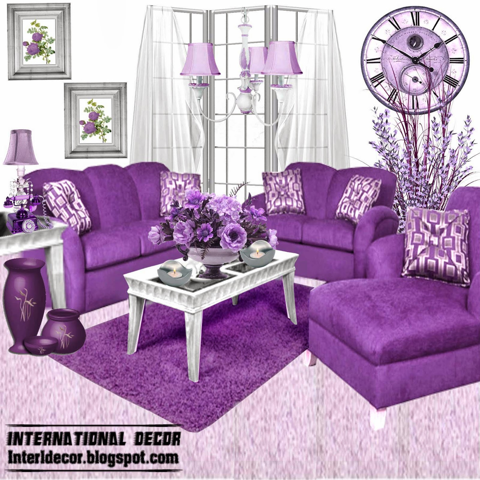 Luxury Purple Furniture, Sets, Sofas, Chairs For Living Room Interior ... with regard to Transform Your Living Room with a Stunning Purple Couch