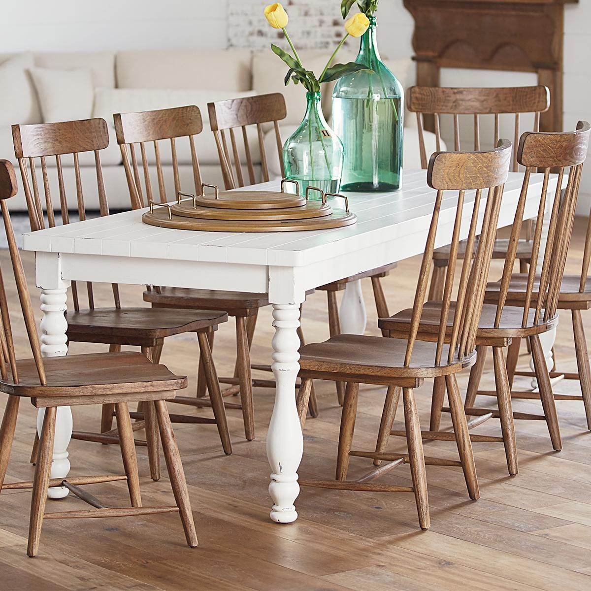 Magnolia Home White Dining Table for