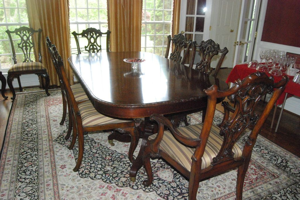 Maitland Smith Dining Room Table &amp;Amp; 8 Chairs regarding