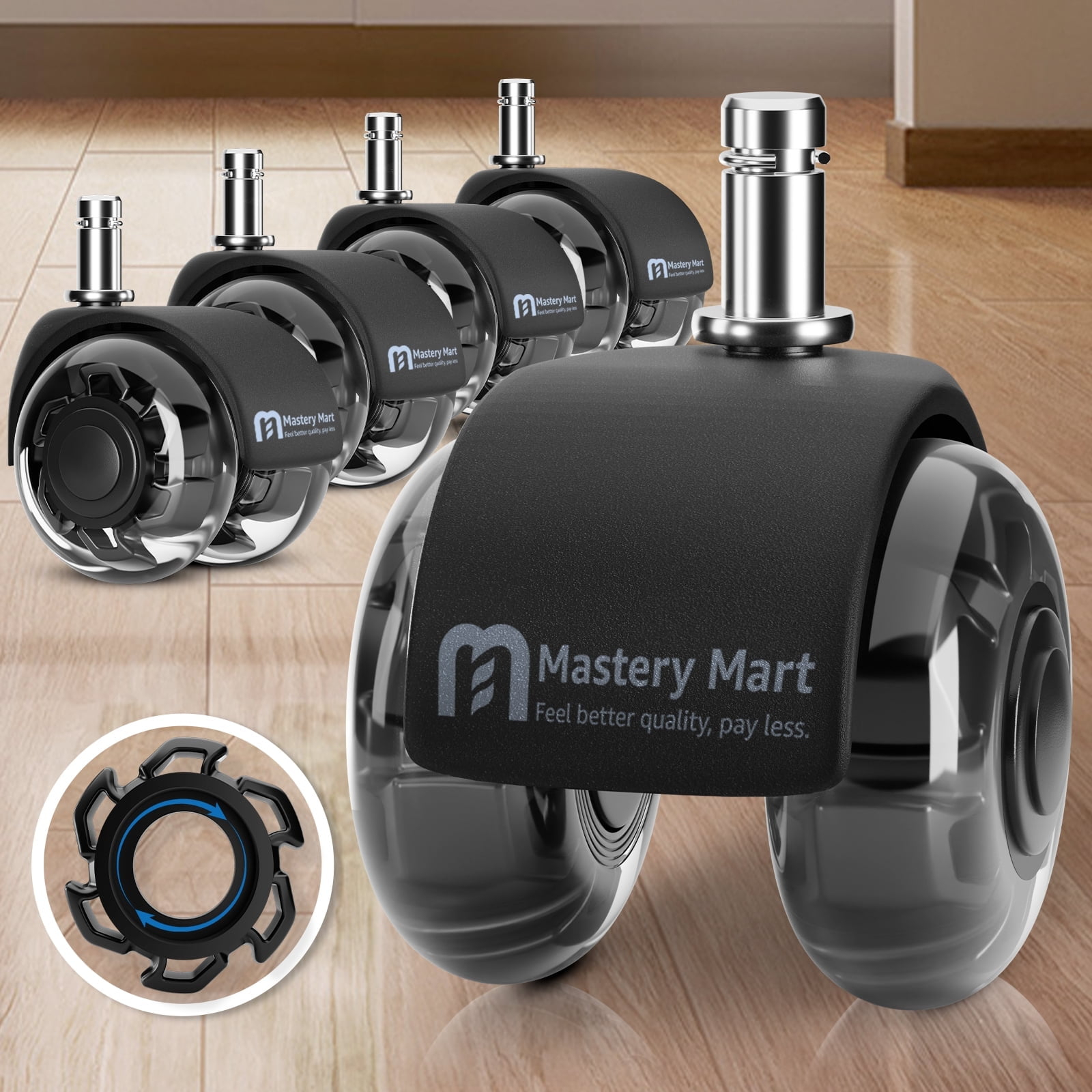Mastery Mart Office Chair Wheels Replacement Rollerblade Wheels, Heavy ... with regard to Why Office Chair Rollerblade Wheels Are a Game-Changer for Your Floors