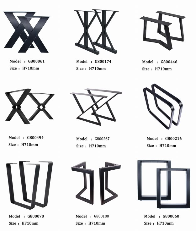Metal Table Leg | Wood Table Design, Steel Furniture Design, Metal Table throughout