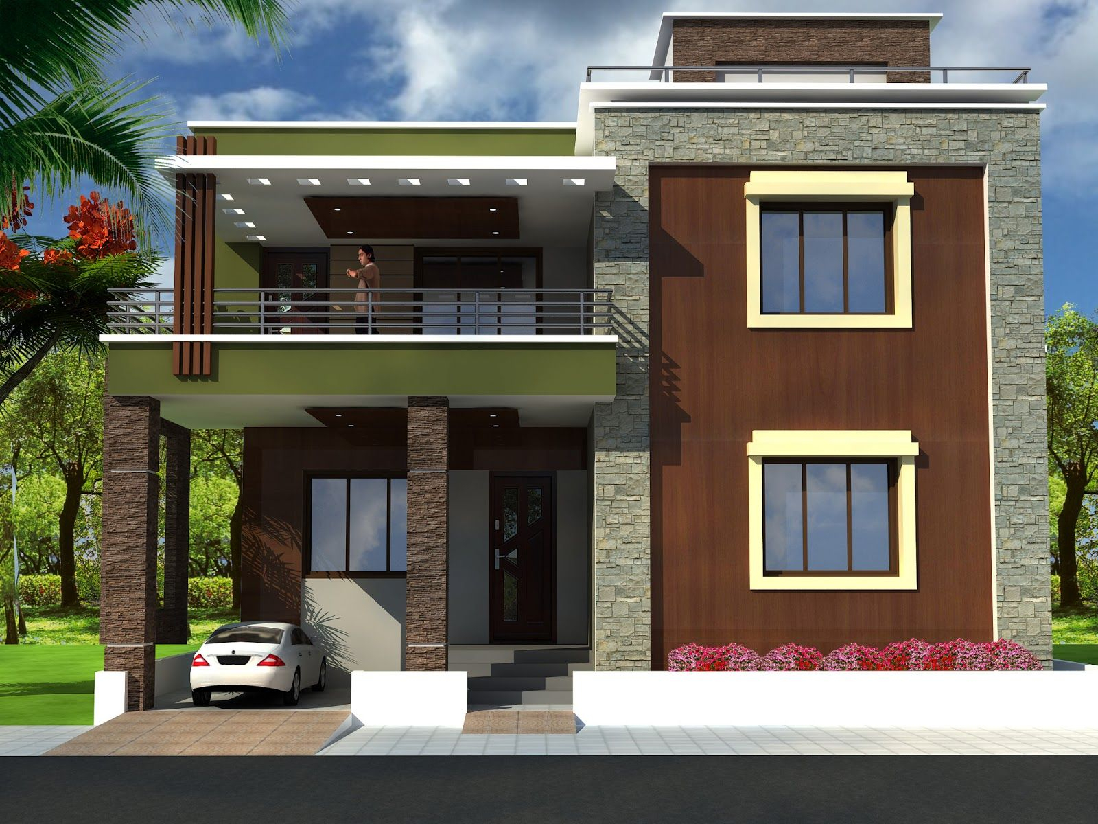 Modern Duplex House Plans Blueprints Modern House Design House Balcony ... with From Drab to Dazzling Inspiring Front House Design Concepts