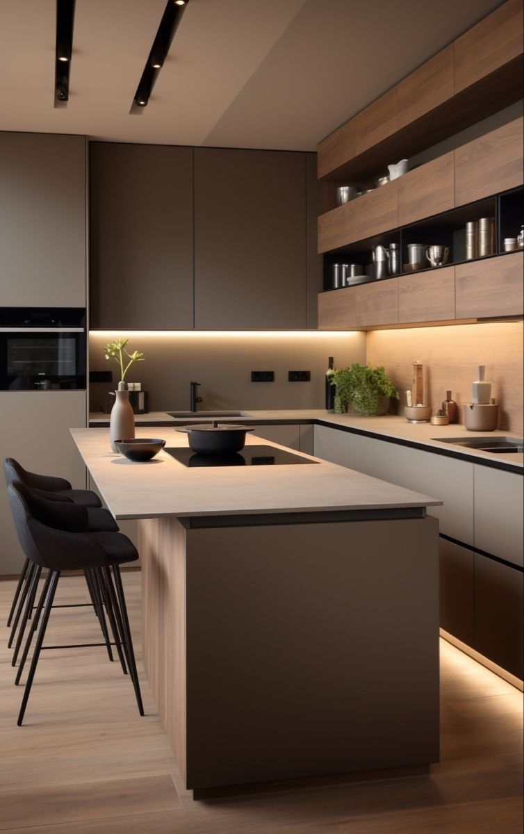 Modern Kitchen Design, House Design Kitchen, Modern Kitchen Interiors inside