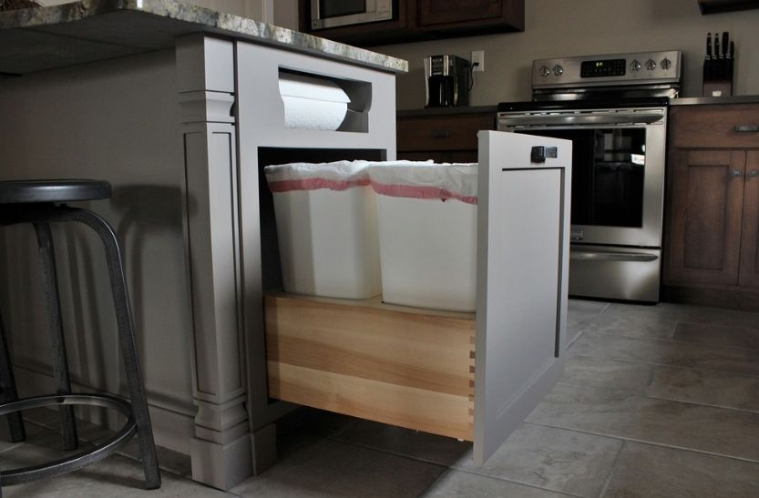 Modern Kitchen Trash Can Ideas For Good Waste Management intended for