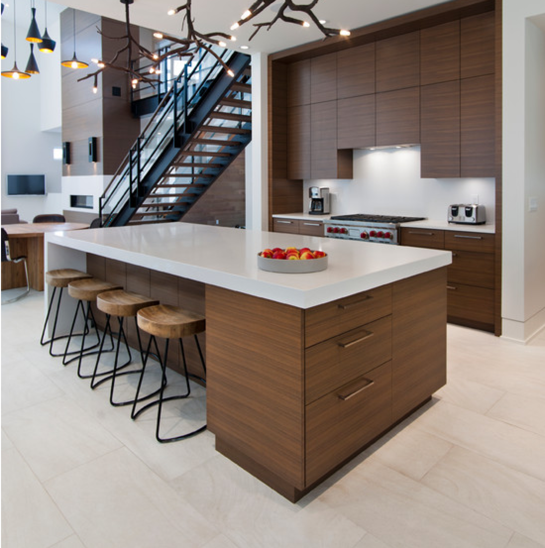 Modern Kitchen With Streamlined Cabinetry, Hidden Storage And Island ... regarding The Secret to a Streamlined Kitchen Investing in Thoughtful Modern Storage
