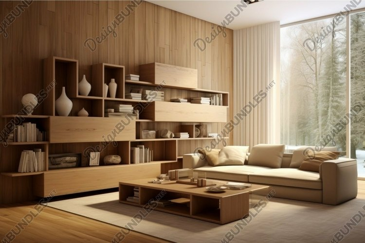 Modern Living Room With Wooden Furniture (4248676) pertaining to Modern Wooden Furniture Living Room