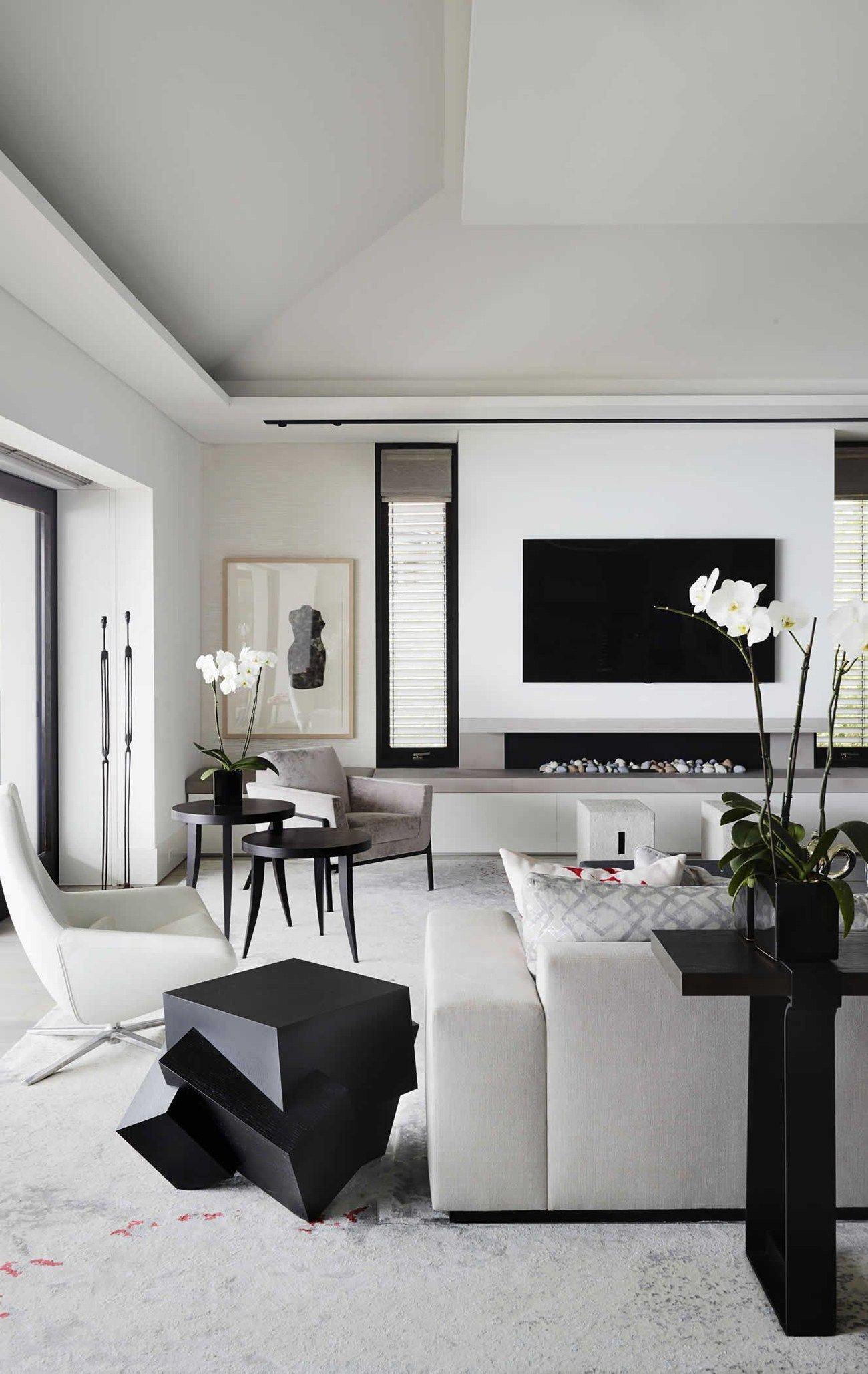 Modern Living Rooms Black And White - Rishabhkarnik throughout