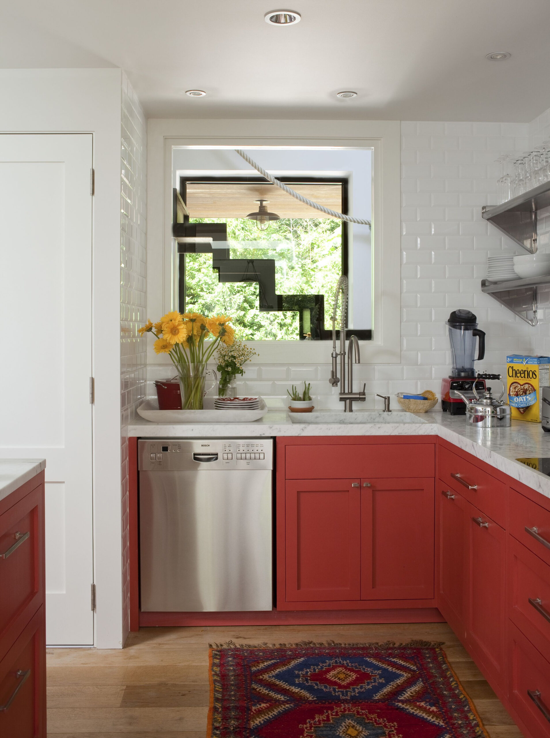 Modern Red Kitchen inside
