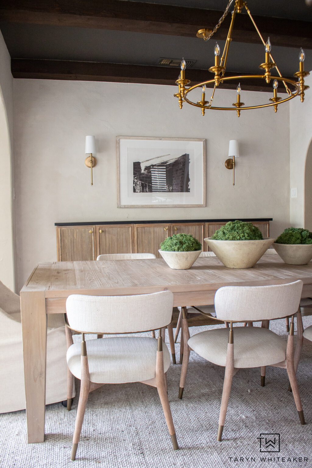 Modern Transitional Dining Room Decor - Taryn Whiteaker Designs regarding