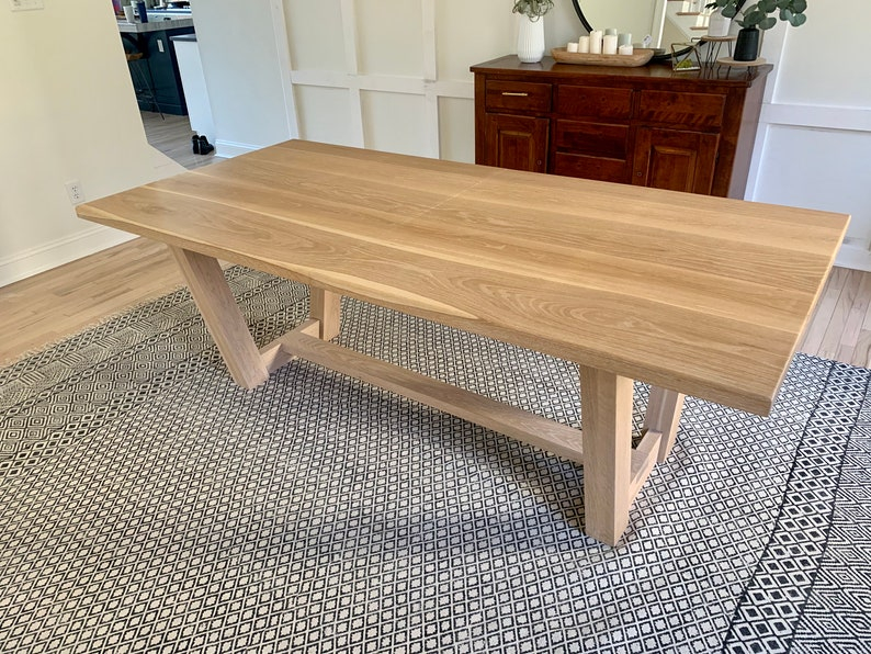 Modern White Oak Dining Table - Etsy throughout Understanding the Nuances of White Oak Dining Table Finishes