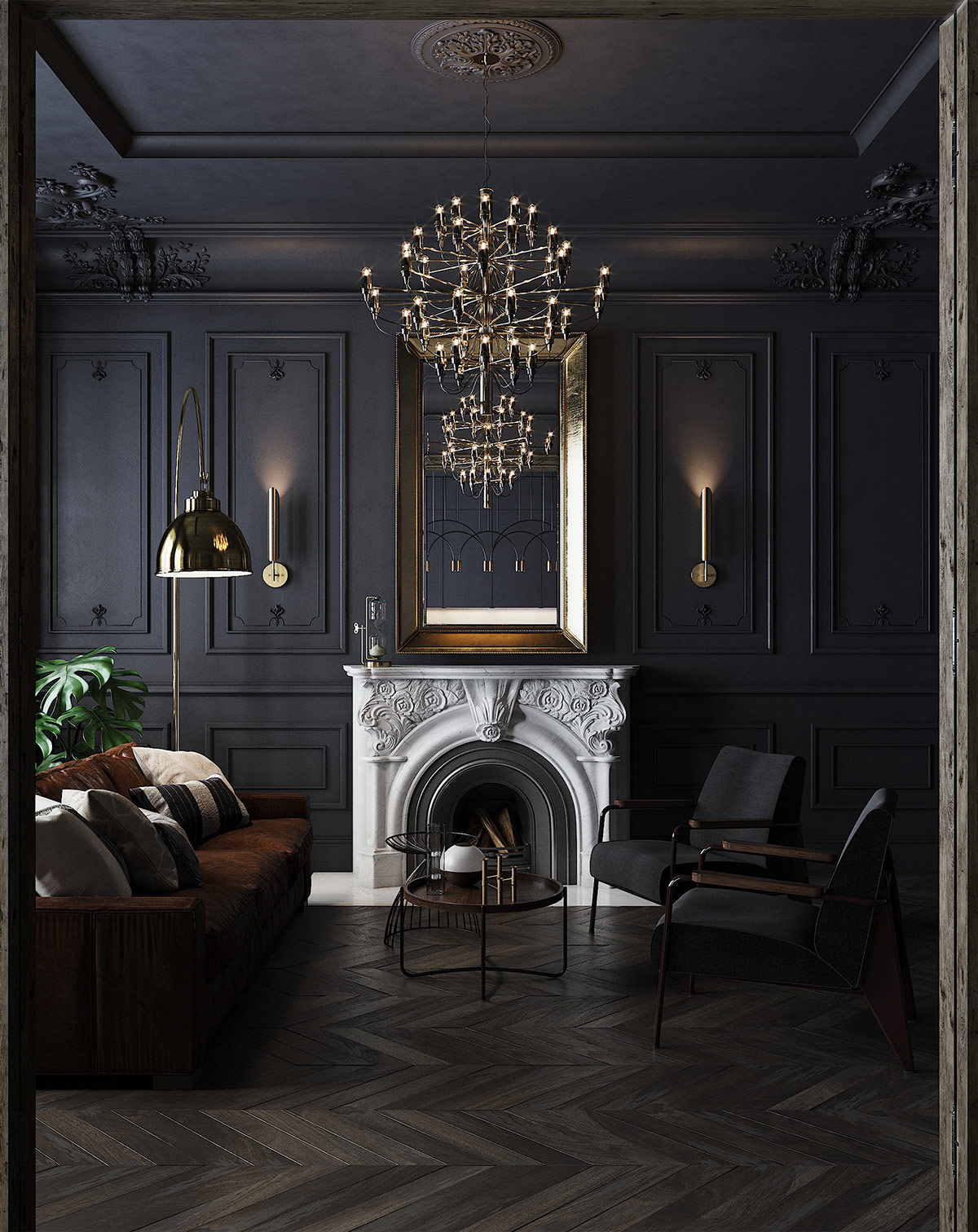 Moody Gothic Interior Design - Woodgrain inside Gothic Home Design Ideas