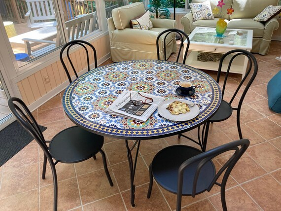 Mosaic Dining Room Table with