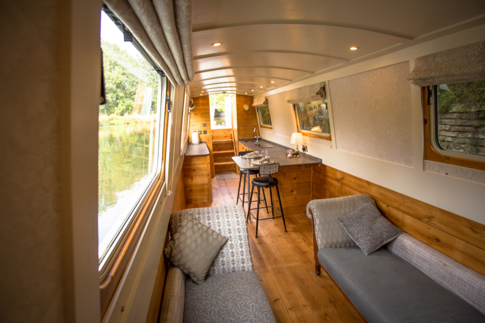 Narrowboat | Mothershipmarine.com | Boat House Interior, Houseboat ... within