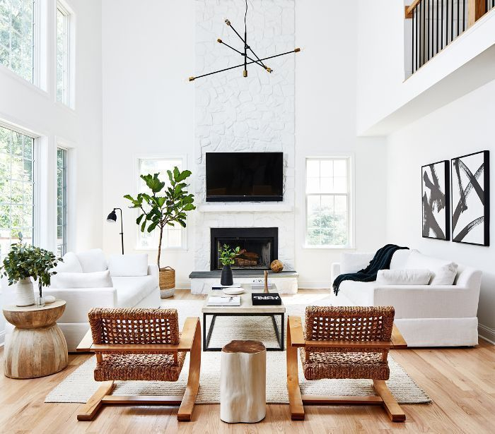 Natural + White Living Room | Living Room Interior, Homedecor Living ... intended for Achieving a Bright and Airy Feel with White Wood Living Room Furniture