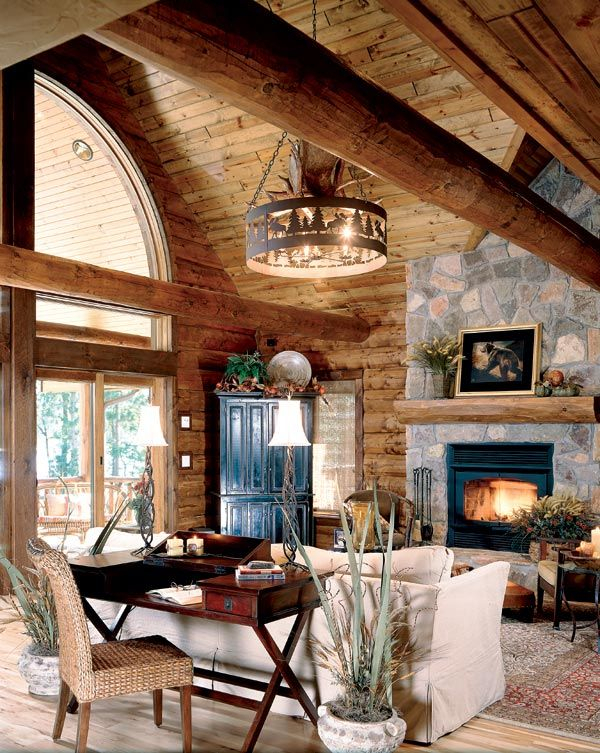 Naturally Appealing Hybrid Log Cabin | Home, Log Homes, Cabin Living with regard to