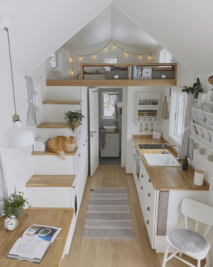 Norwegian Tiny House A Bright And Airy Scandi-Style Haven - Living In A ... inside Transforming Your Tiny Haven Small Cottage Interior Design Inspiration