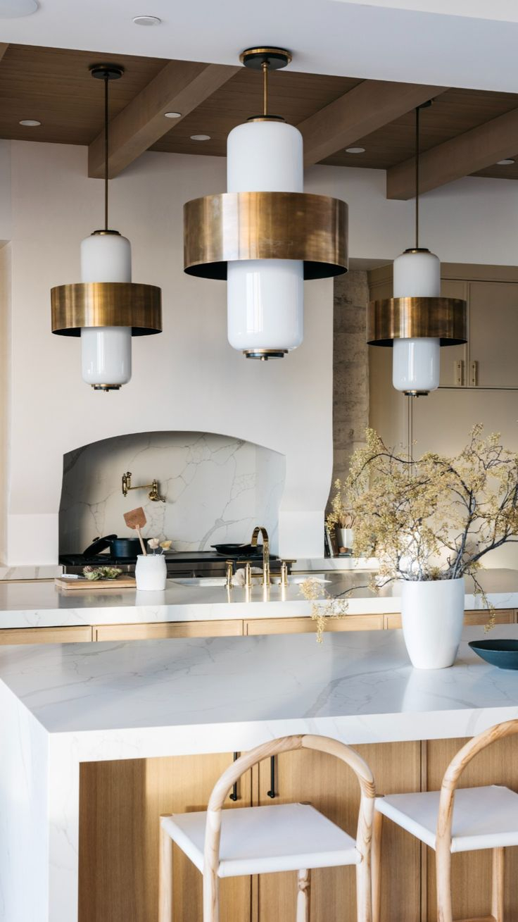 Organic Modern Kitchen Design | Modern Kitchen Design, Kitchen Island ... regarding Modern Kitchen Pendants A Deep Dive into Design and Functionality