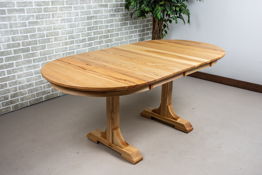 Oval Dining Table Extendable, Expandable Dining Room Table, Wood Table ... for