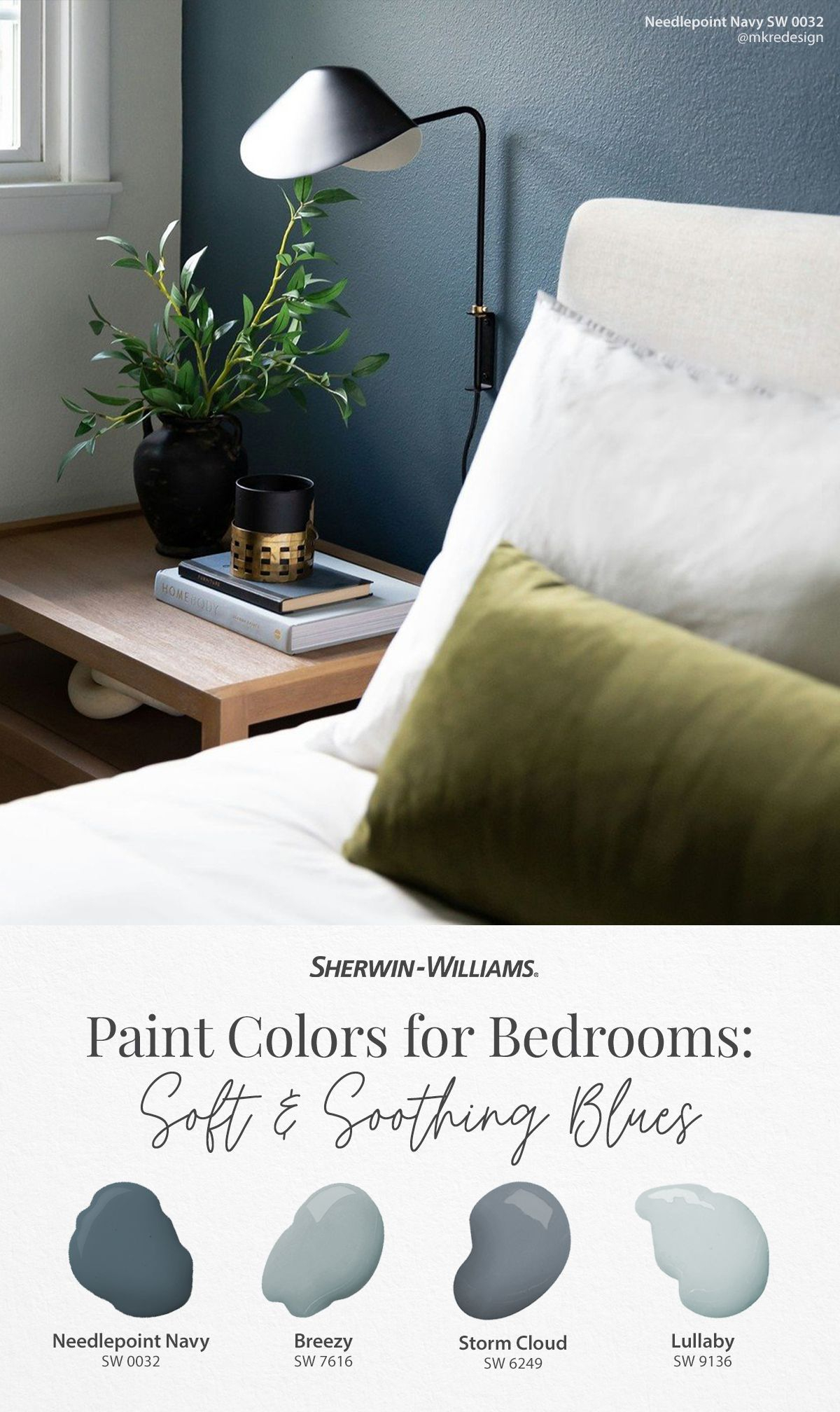 Paint A Bedroom In Beautiful Blues From Sherwin-Williams | Blue Bedroom ... intended for From Calming Blues to Vibrant Hues Your Bedroom Color Guide