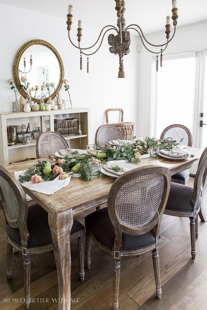 Pears And Roses Grace This Beautiful French Vintage Inspired Room All ... throughout