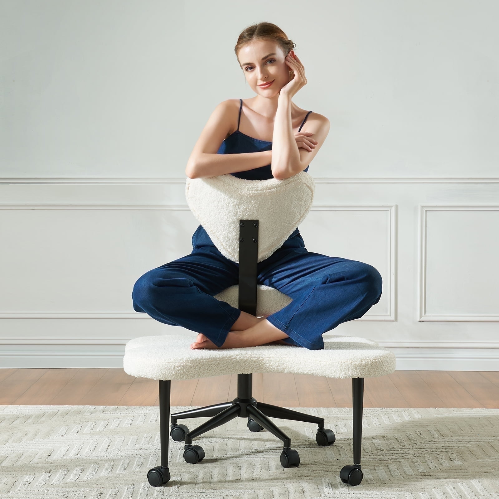 Pinmoco Ergonomic Cross Legged Swivel Chair, Adjustable Height And ... throughout Ergonomic Secrets to Sitting Cross-Legged Comfortably All Day