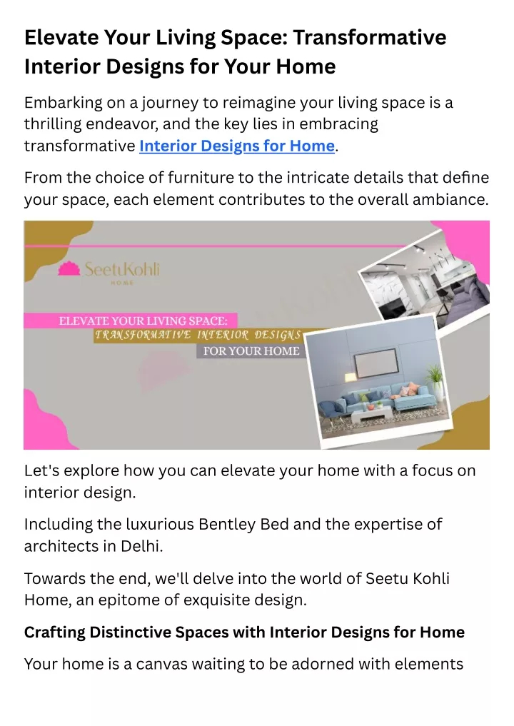 Ppt - Elevate Your Living Space Transformative Interior Designs For ... in Unlocking Your Home's Potential Transformative Interior Design Ideas