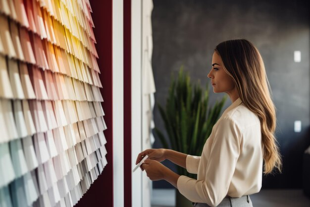 Premium Ai Image | Empowered Architect Woman Pioneering Creative Wall ... in Your Ultimate Resource for Inspiring Interior Design Painting Projects