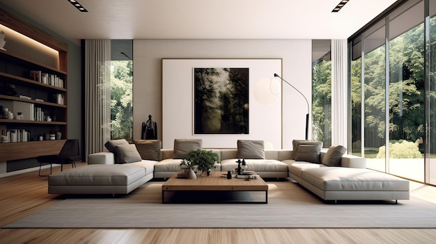 Premium Ai Image | Interior Design Of A Cozy And Stylish Living Room for Creating a Cozy and Stylish Living Room Aesthetically