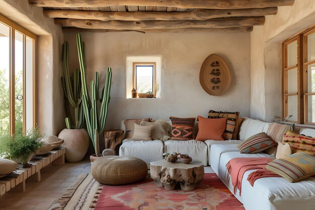 Premium Ai Image | Interior Of Native American Desert Interior Design ... in From Sun-Kissed Hues to Tactile Layers Inspiring Desert Interior Design
