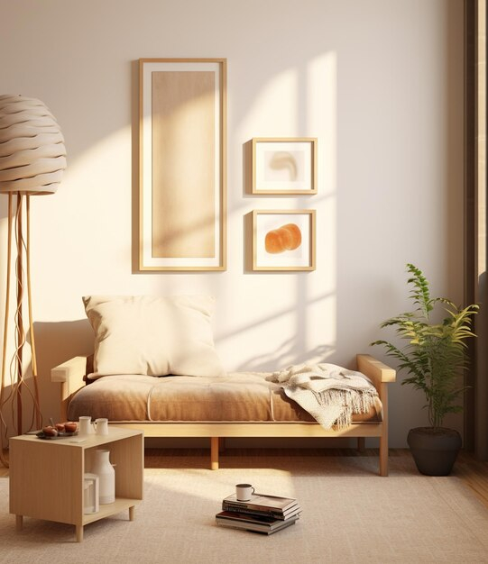 Premium Ai Image | Warm And Inviting Living Room With Natural Light throughout