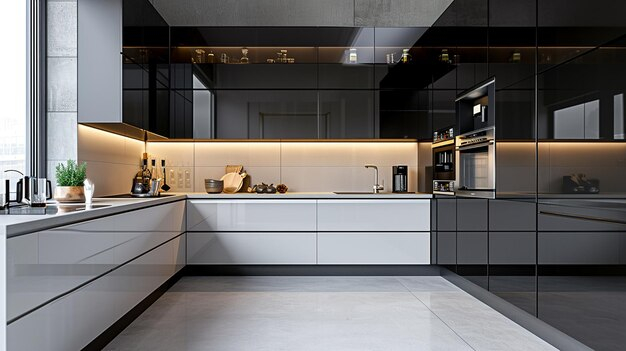 Premium Photo | A Sleek And Modern Kitchen With Smart Appliances with regard to Smart Strategies for Sleek Modern Kitchen Soffits
