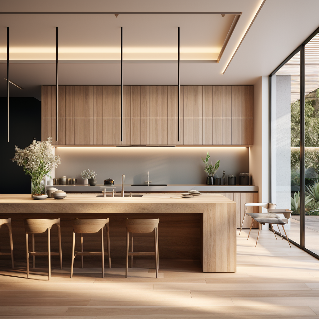 Pure Harmony: Timber Accents In Minimalist Kitchen Art | Kitchen Design ... in