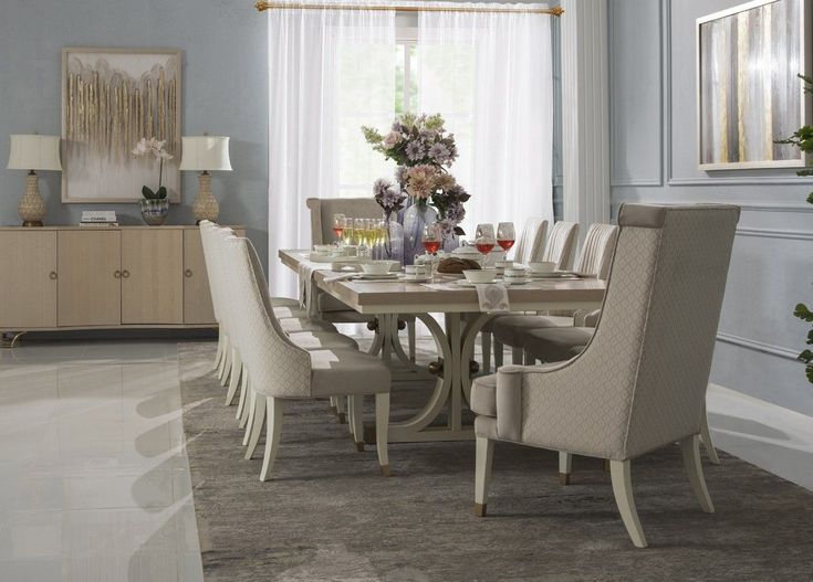 Raider Dining Table Set 12 Chairs - Dining Table Sets - Dining Rooms ... intended for Creating a Welcoming Atmosphere with a 12-Chair Dining Room Ensemble