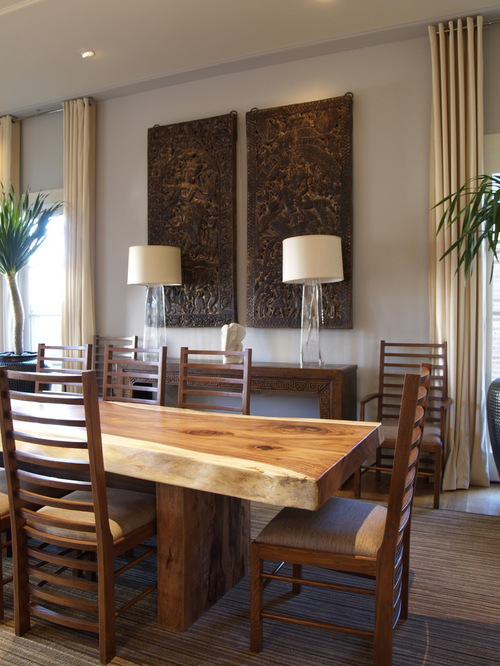 Raw Wood Dining Table | Houzz within From Raw Wood to Dining Room Centerpiece Expert Tips for an Unfinished Table