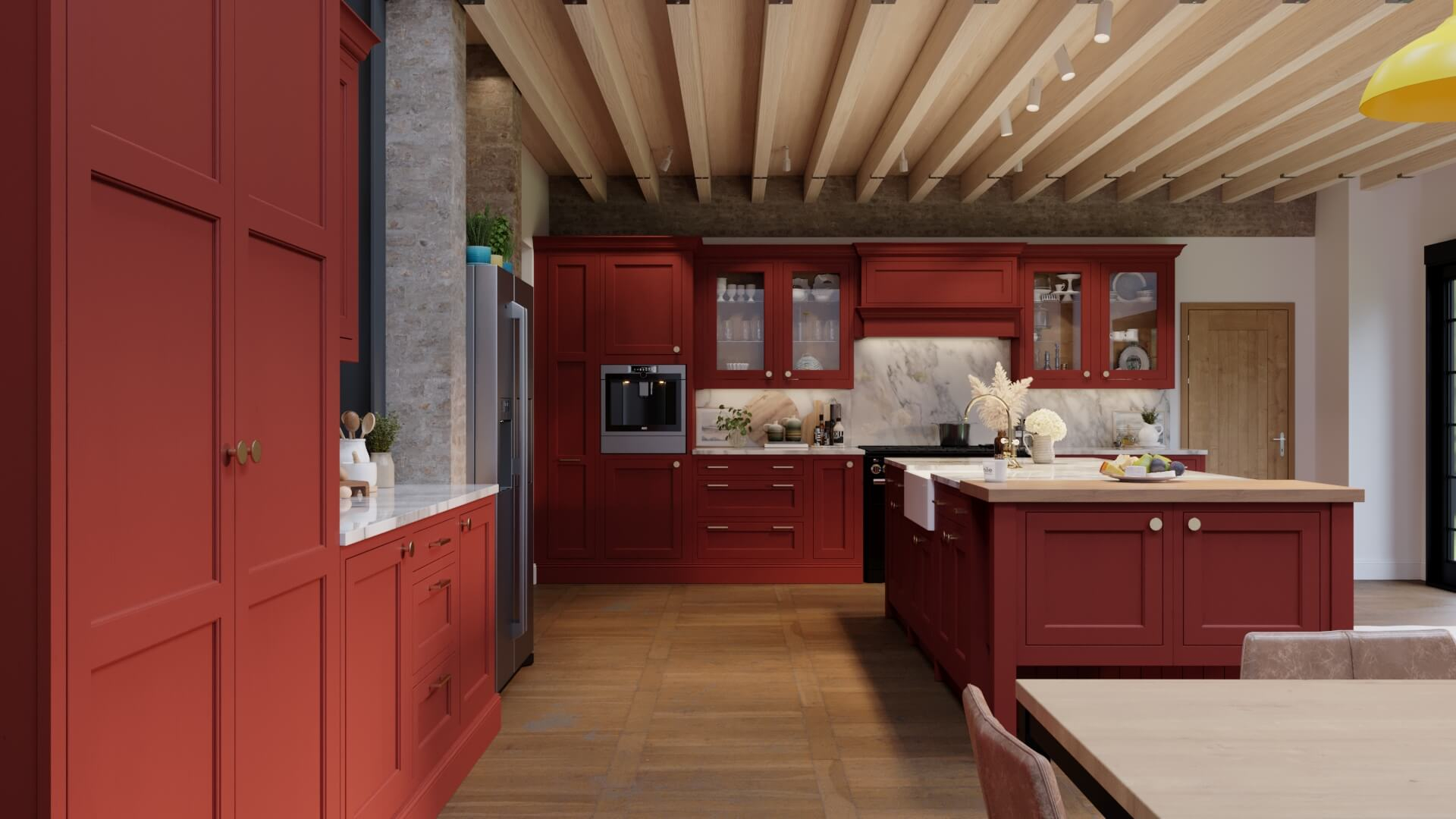 Red Kitchens - Bold Kitchen Ideas And Colours - Design Experts | Smile ... intended for Creating Warmth and Energy Red Kitchen Design Inspiration