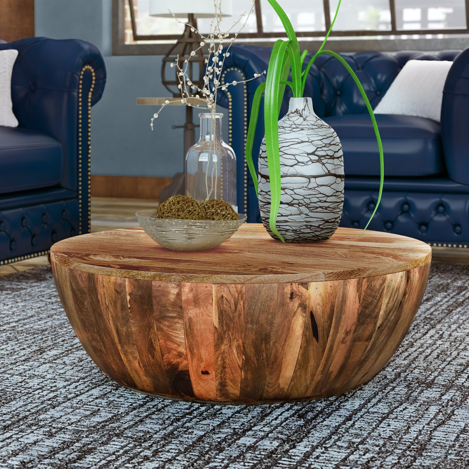 Round Solid Wood Coffee Table - Foter throughout The Enduring Charm of Solid Wood Round Coffee Tables
