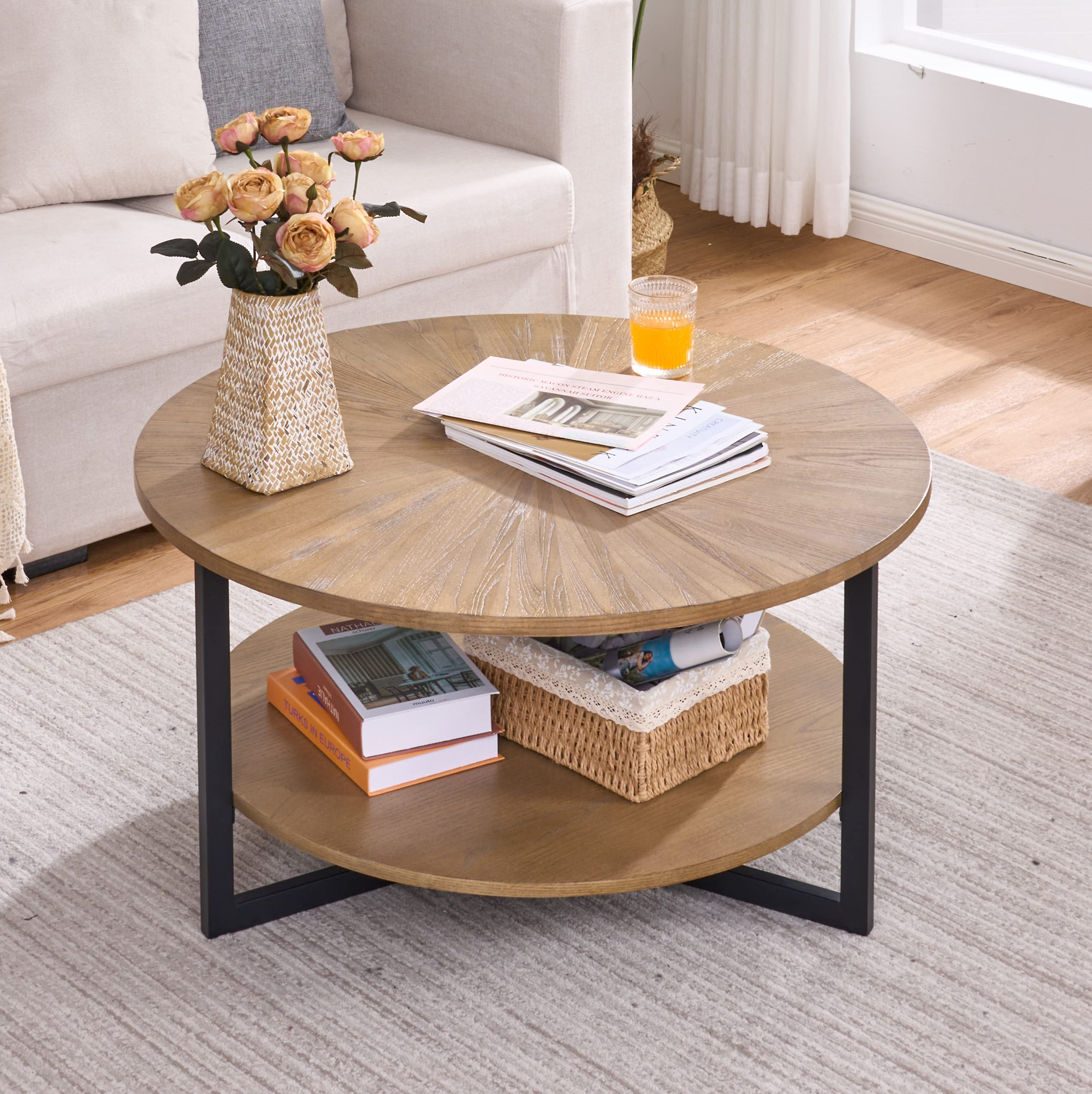 Round Wood Coffee Table With Legs At Mary Masse Blog with The Enduring Charm of Solid Wood Round Coffee Tables