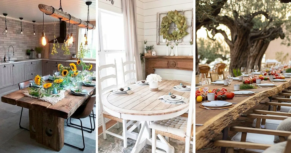 Creating Cozy Gatherings with Authentic Rustic Farmhouse Dining Sets