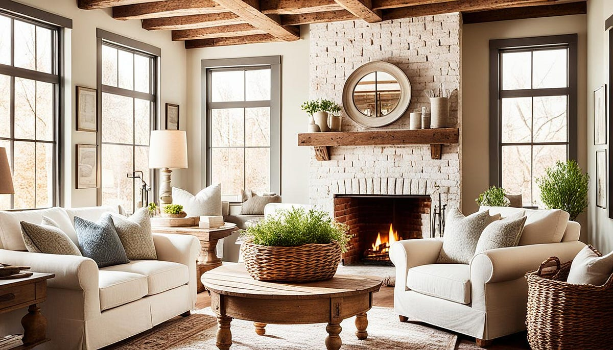 Rustic Charm: Farmhouse Living Room Ideas Unveiled | By Rene Baskins ... with