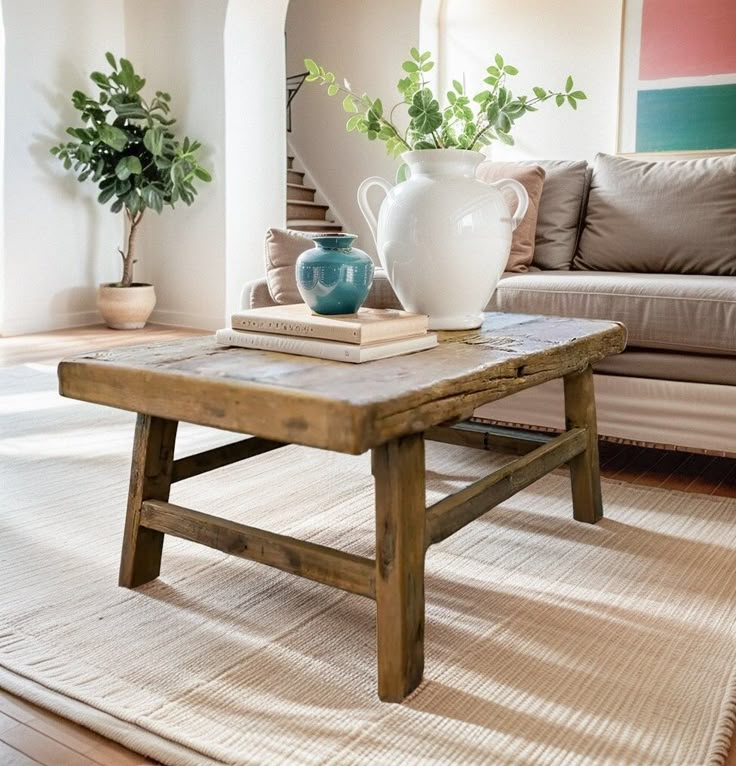 Rustic Coffee Table For Living Room, Handmade Reclaimed Wood, Barnwood ... with regard to The Timeless Appeal of Natural Wood Coffee Tables Across Canada
