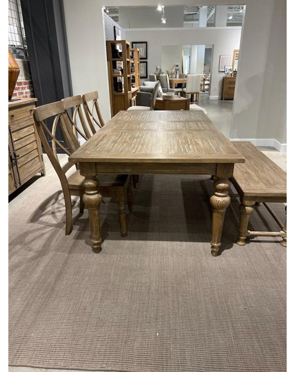 Sand &amp;Amp; Stable Bauer Extendable Pine Dining Table &amp;Amp; Reviews - Wayfair Canada with regard to