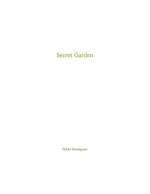 Secret Garden Bare Bones throughout