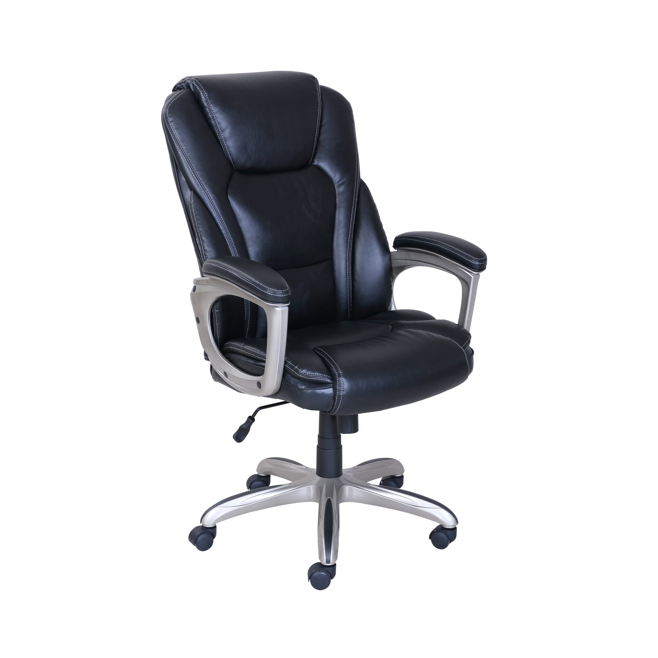 Serta Heavy-Duty Bonded Leather Commercial Office Chair With Memory ... for
